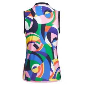 Womens Tailored Fit Sleeveless Polo Shirt Riviera Abstract - SS23