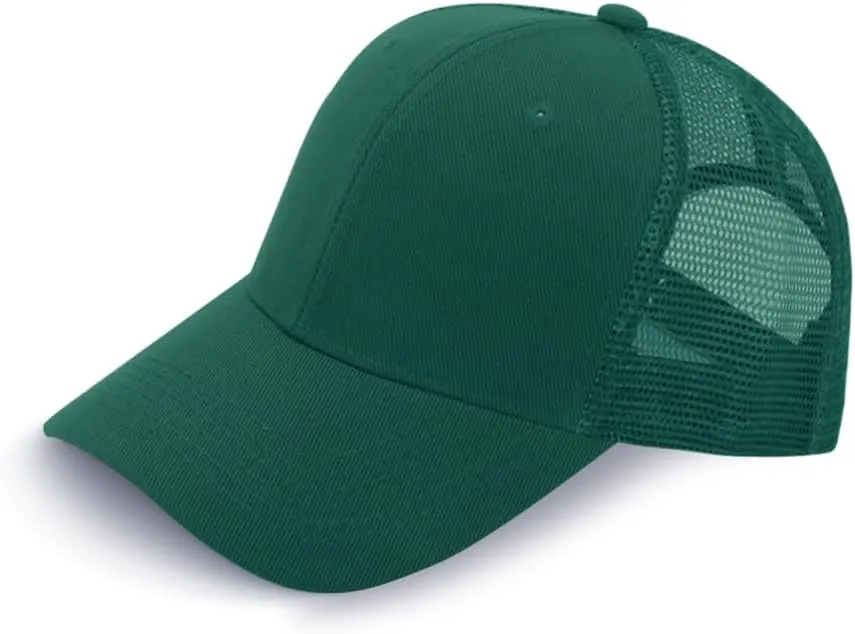 ZH 24 Pack Blank Mesh Trucker Hats, Bulk Baseball Caps Adjustable for Men and Women, Wholesale Plain Snapback Caps